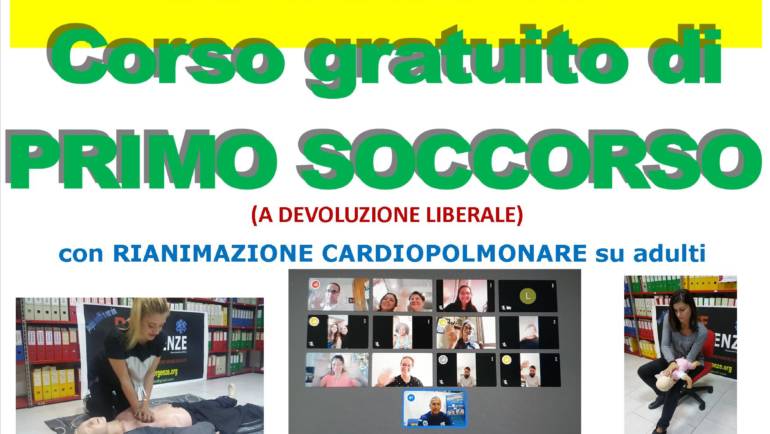 Da VENERDI’ 10 SETTEMBRE (ONLINE) a DOMENICA 12 SETTEMBRE 2021 (IN PRESENZA a Roma, SEDE OPERATIVA, Via del Casaletto 400 – 00151) – Corso GRATUITO di Primo Soccorso – BLS, con nuove Linee Guida “anti COVID-19”